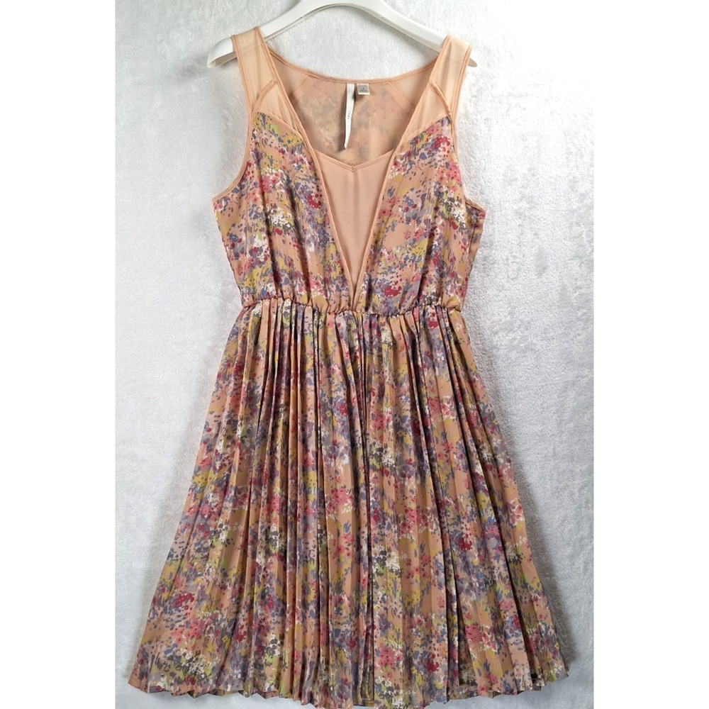 Lauren Conrad Dress Womens 8 Sleeveless Pink Floral Knee Length